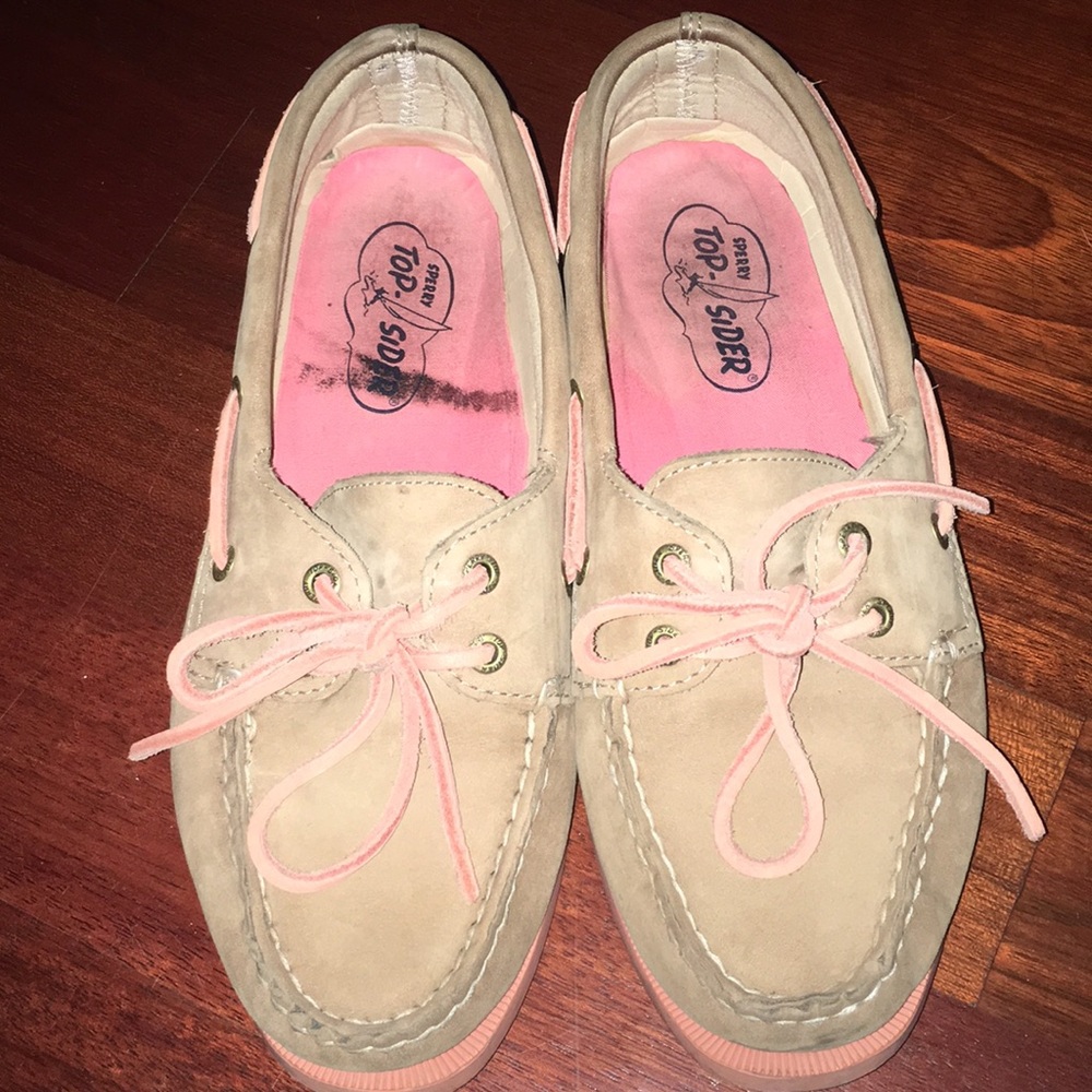 RARE Peach/Tan Sperry Top Sider